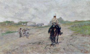 軽騎兵 作： Giovanni Fattori